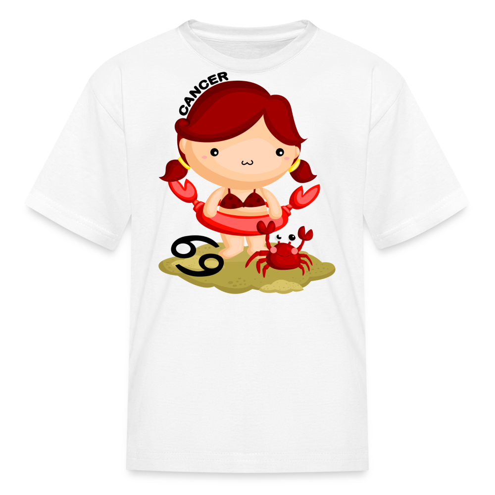 Kids' Astro Girl Cancer T-Shirt - white