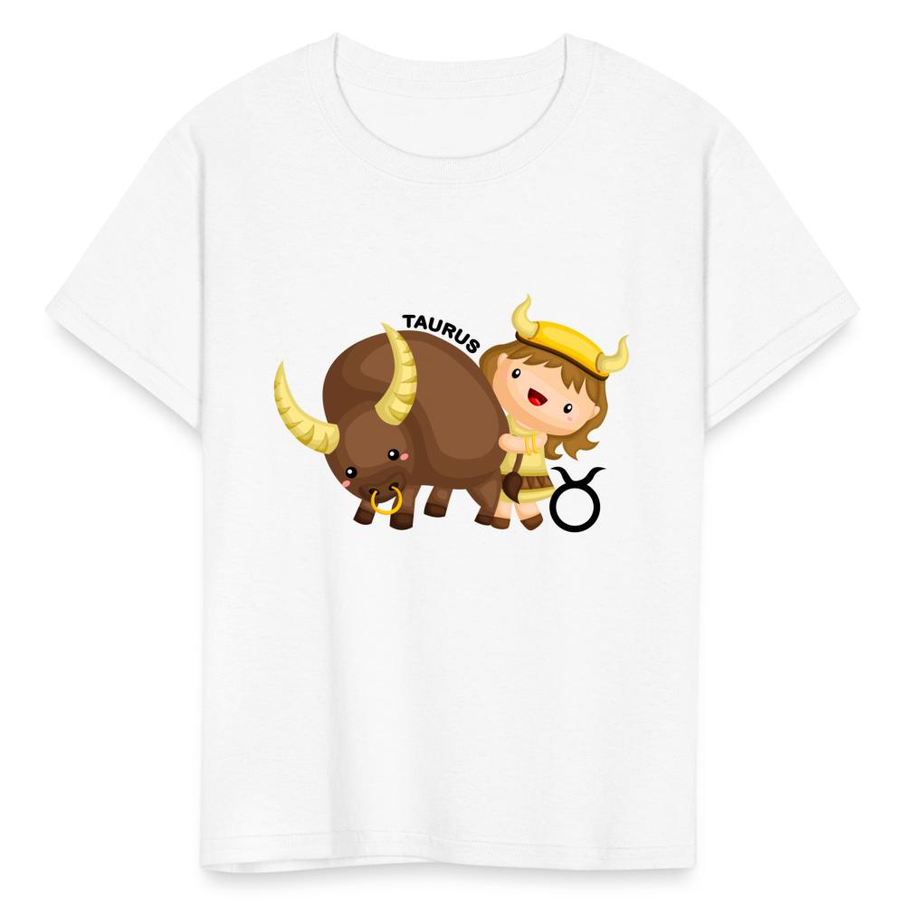 Kids' Astro Girl Taurus T-Shirt - white