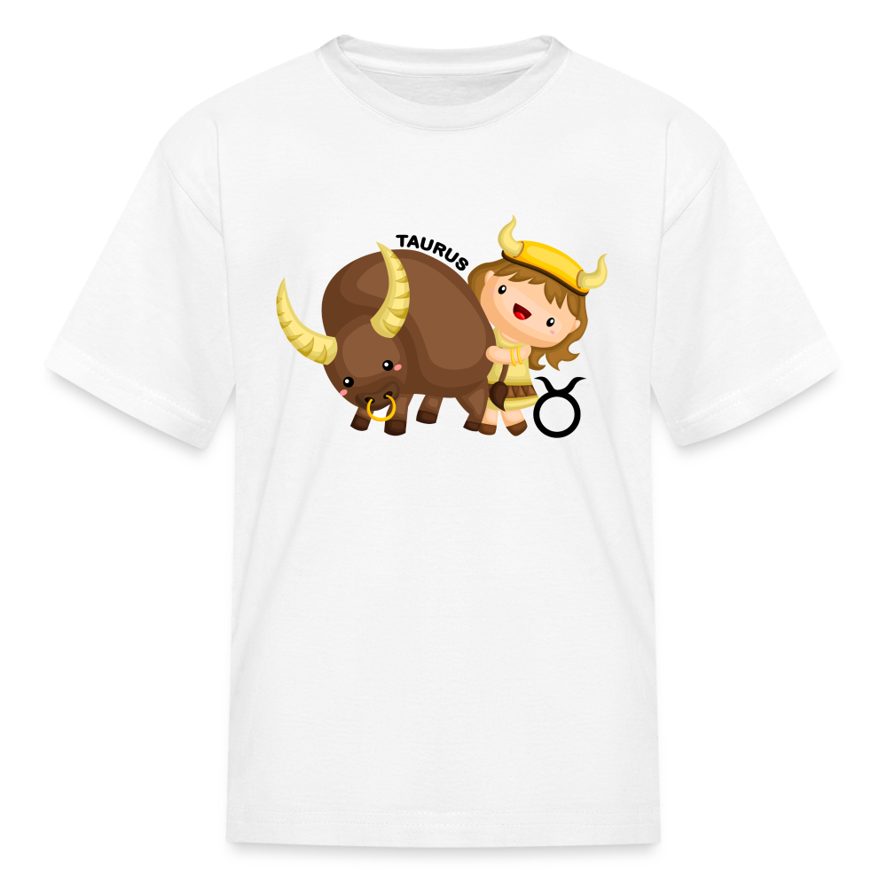 Kids' Astro Girl Taurus T-Shirt - white