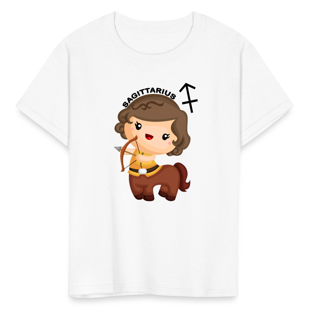 Kids' Astro Girl Sagittarius T-Shirt - white