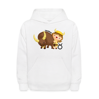 Thumbnail for Kids' Astro Girl Taurus Hoodie - white