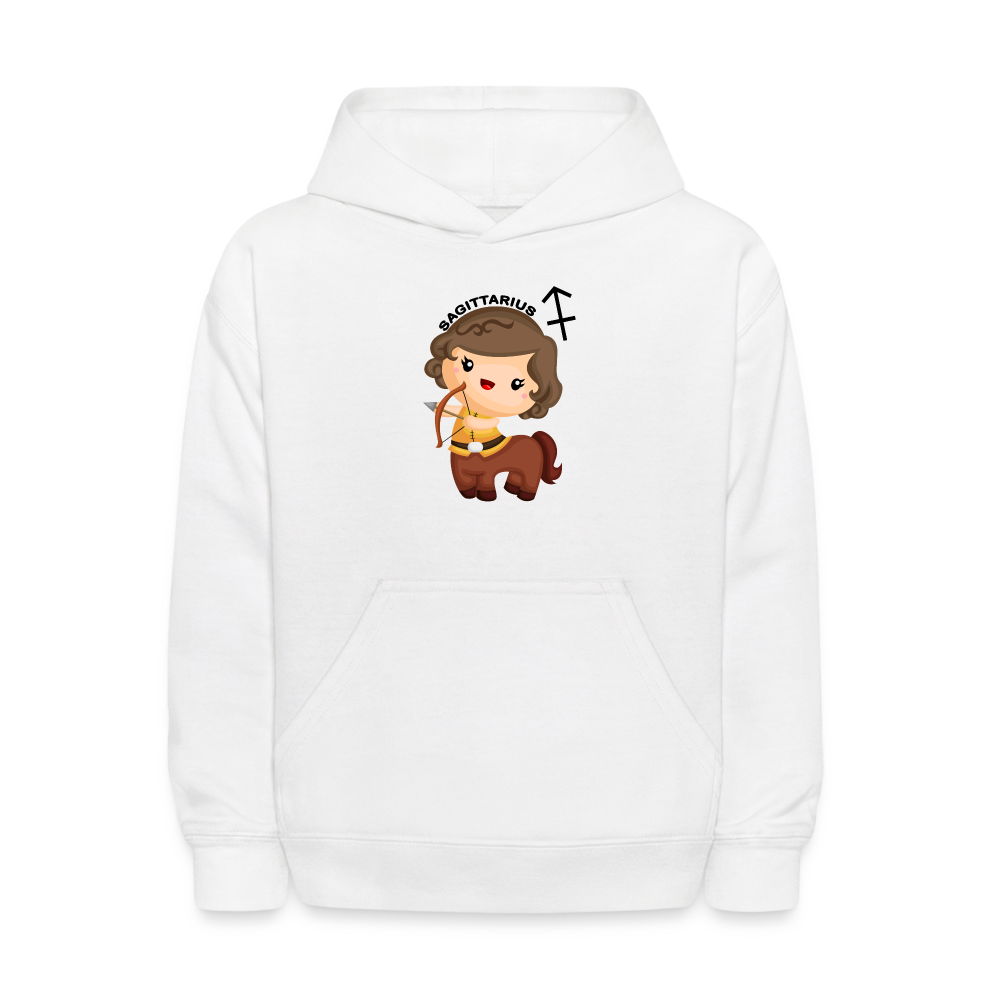 Kids' Astro Girl Sagittarius Hoodie - white