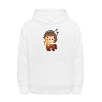 Thumbnail for Kids' Astro Girl Sagittarius Hoodie - white