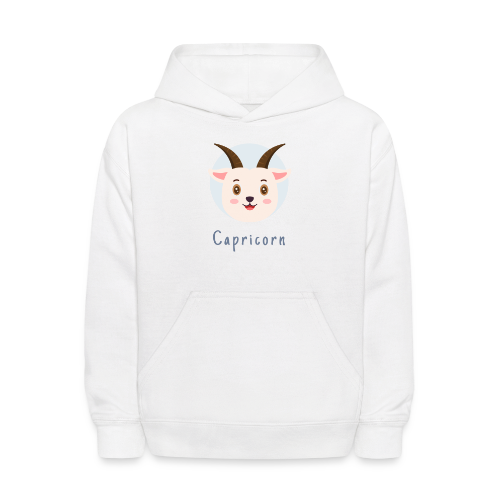 Kids' Astro Toon Capricorn Hoodie - white