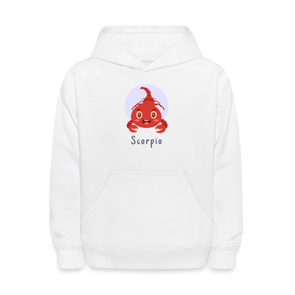 Kids' Astro Toon Scorpio Hoodie - white