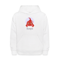 Thumbnail for Kids' Astro Toon Scorpio Hoodie - white