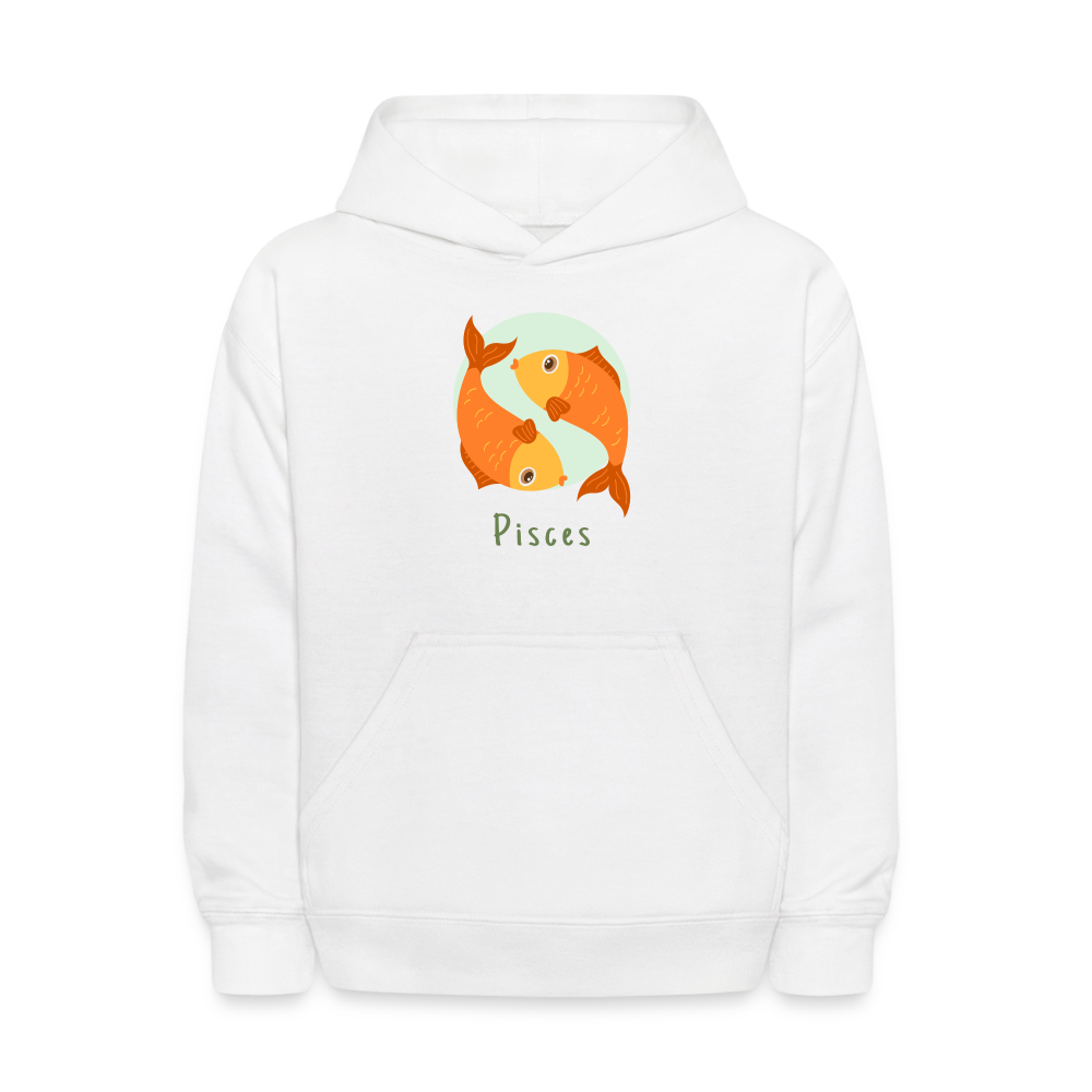 Kids' Astro Toon Pisces Hoodie - white