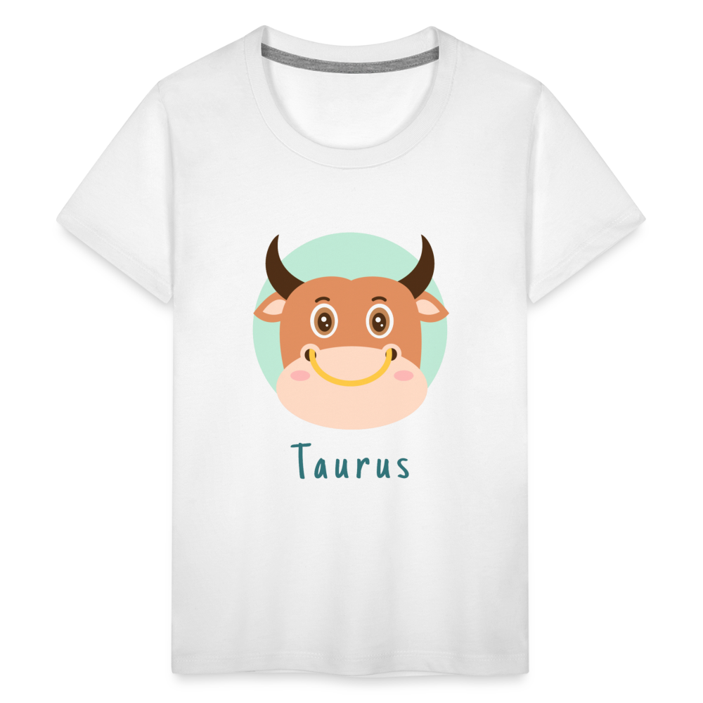 Kids' Astro Toon Taurus Premium T-Shirt - white