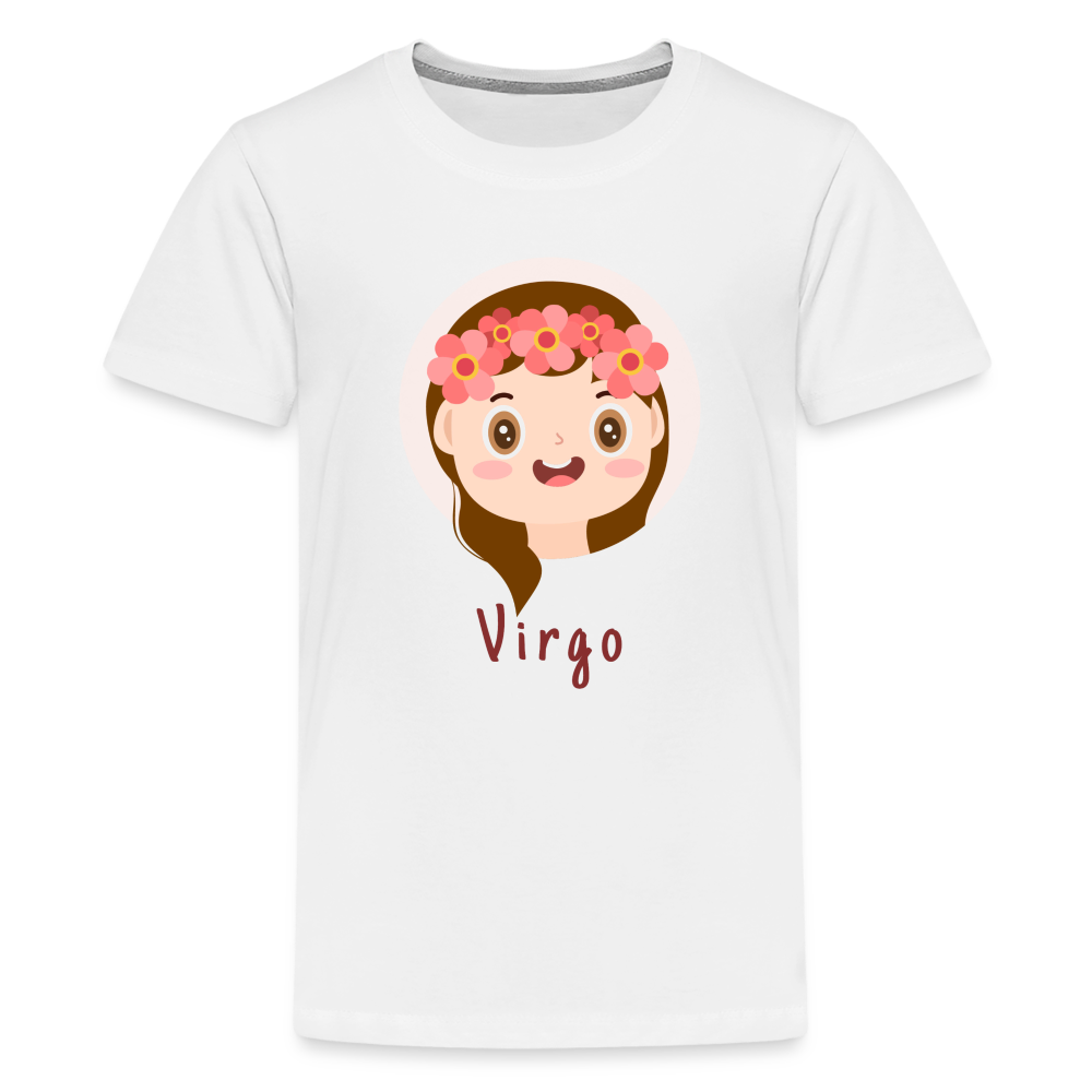 Kids' Astro Toon Virgo Premium T-Shirt - white