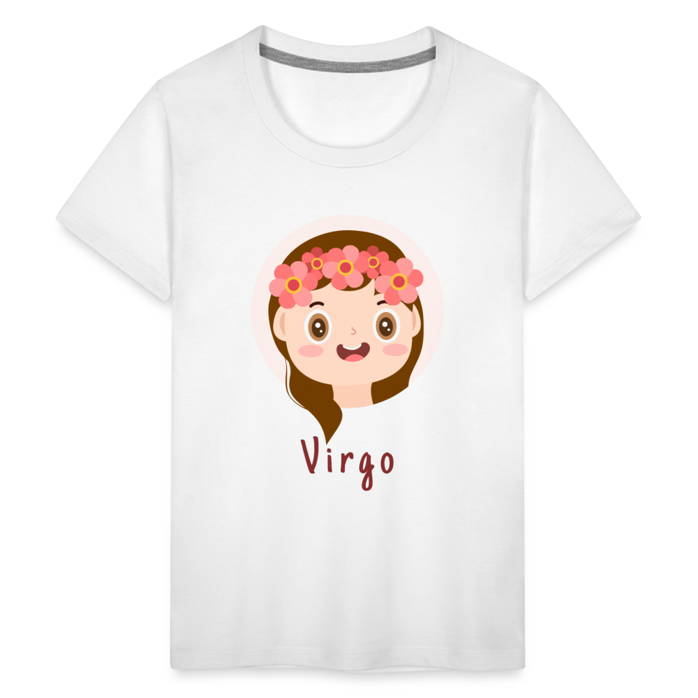 Kids' Astro Toon Virgo Premium T-Shirt - white