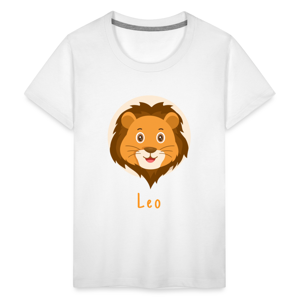 Kids' Astro Toon Leo Premium T-Shirt - white