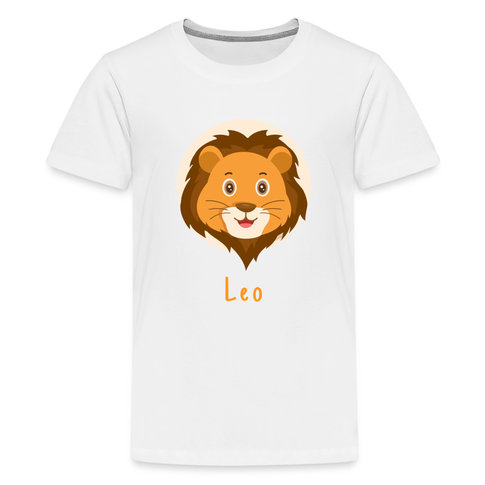 Kids' Astro Toon Leo Premium T-Shirt - white