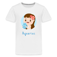 Thumbnail for Kids' Astro Toon Aquarius Premium T-Shirt - white