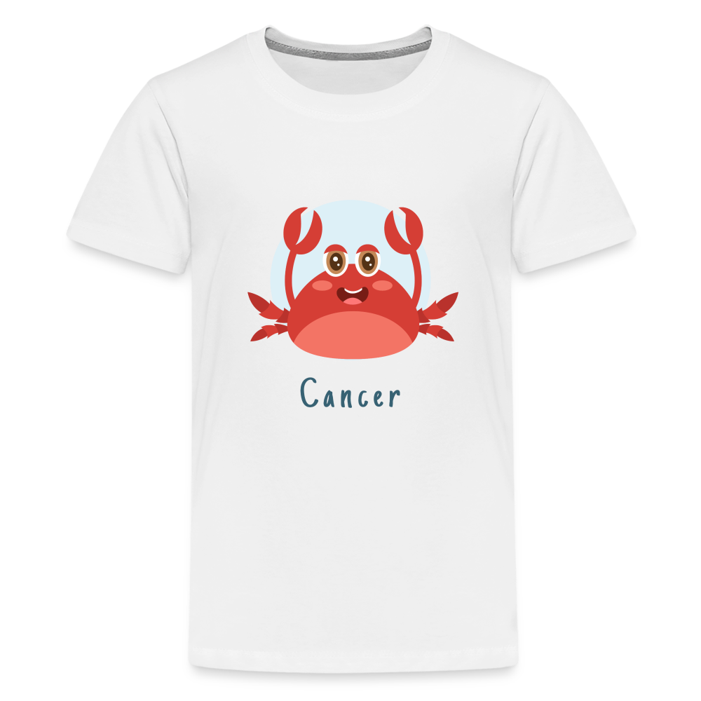 Kids' Astro Toon Cancer Premium T-Shirt - white