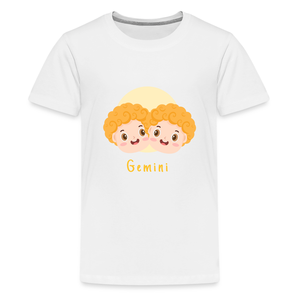 Kids' Astro Toon Gemini Premium T-Shirt - white