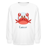 Thumbnail for Kids' Astro Toon Cancer Long Sleeve T-Shirt - white