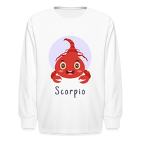 Thumbnail for Kids' Astro Toon Scorpio Long Sleeve T-Shirt - white