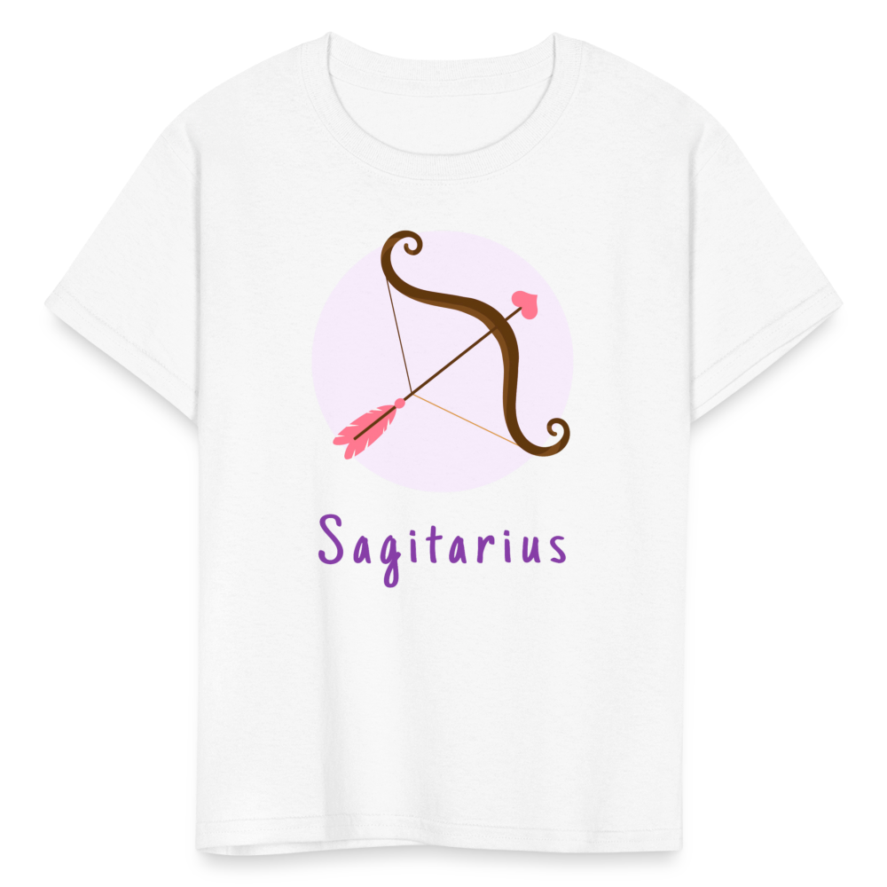 Kids' Astro Toon Sagittarius T-Shirt - white