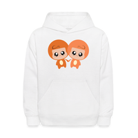 Thumbnail for Kids' Bobbly Gemini Hoodie - white