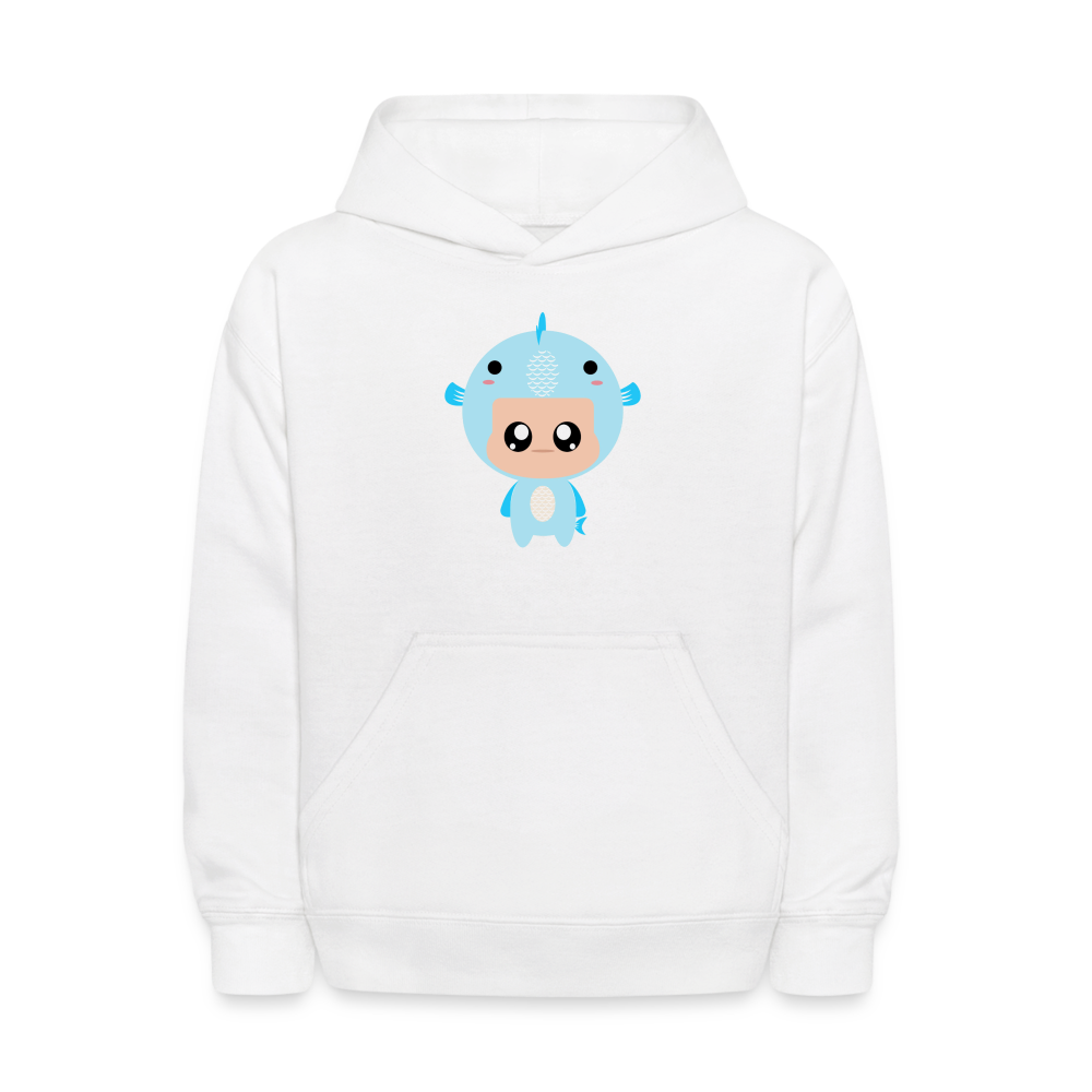 Kids' Bobbly Pisces Hoodie - white