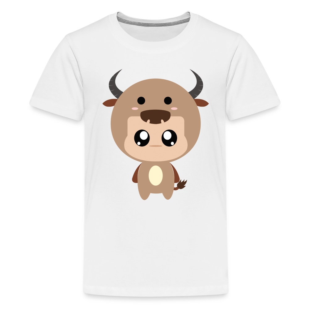 Kids' Bobbly Taurus Premium T-Shirt - white