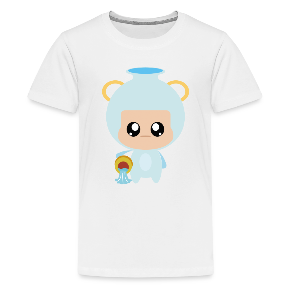 Kids' Bobbly Aquarius Premium T-Shirt - white