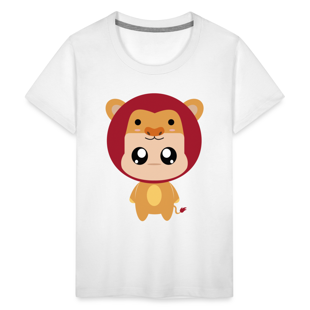 Kids' Bobbly Leo Premium T-Shirt - white