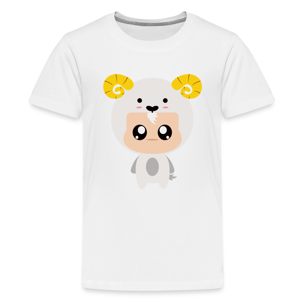 Kids' Bobbly Aries Premium T-Shirt - white