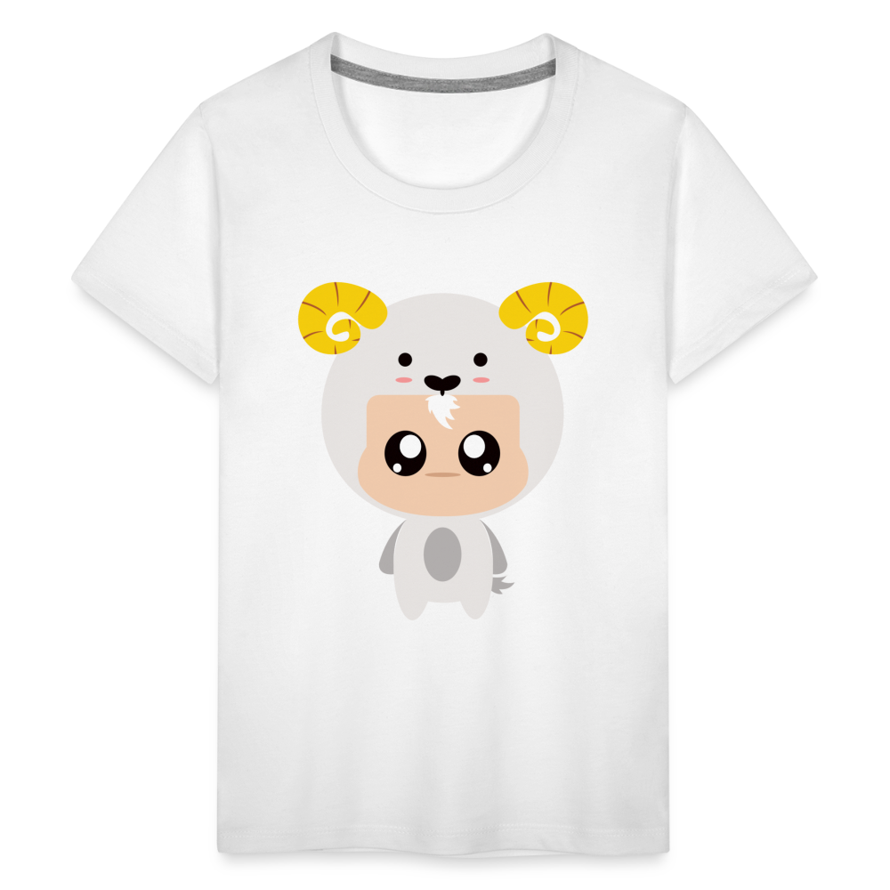 Kids' Bobbly Aries Premium T-Shirt - white