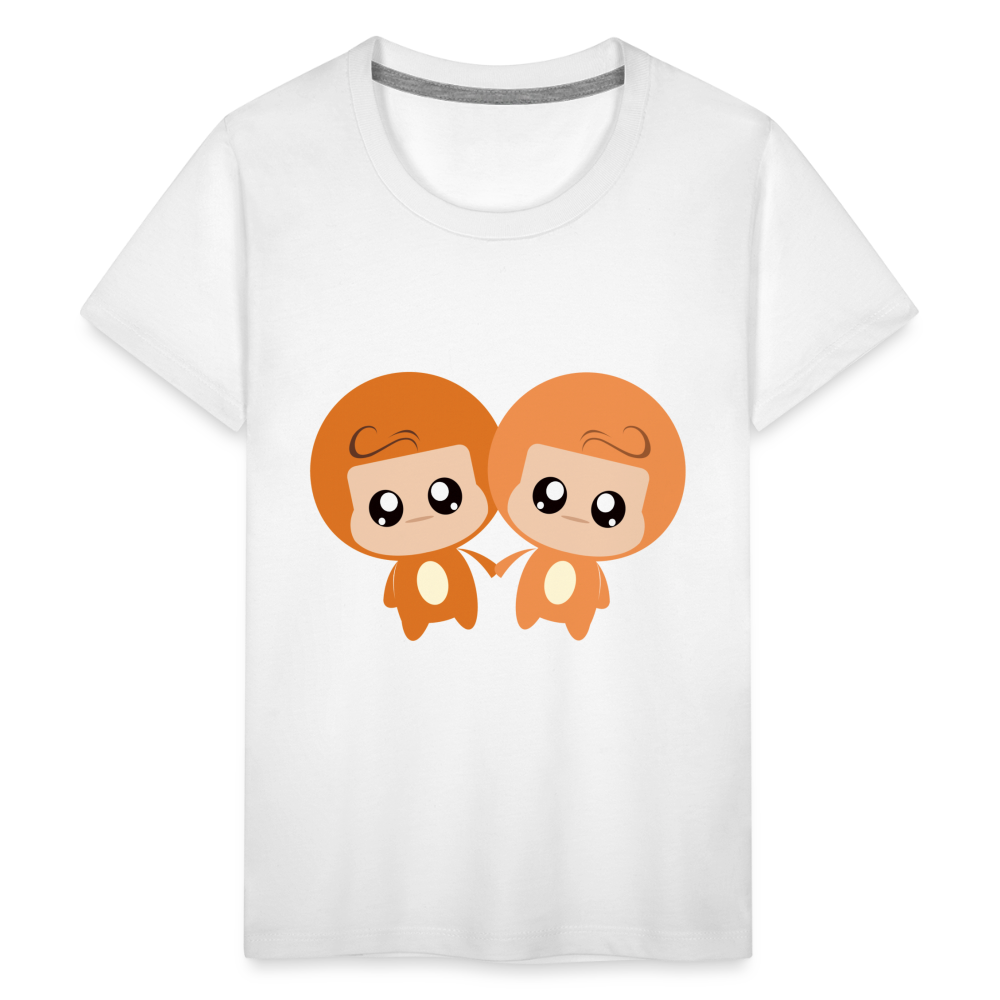 Kids' Bobbly Gemini Premium T-Shirt - white