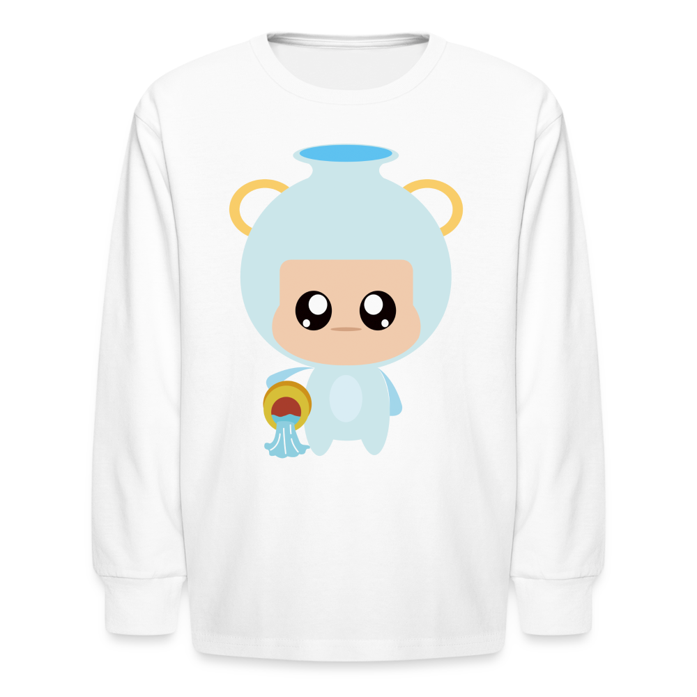 Kids' Bobbly Aquarius Long Sleeve T-Shirt - white