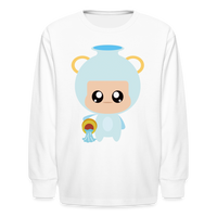 Thumbnail for Kids' Bobbly Aquarius Long Sleeve T-Shirt - white