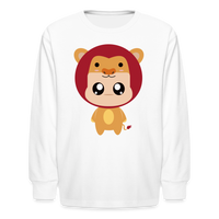 Thumbnail for Kids' Bobbly Leo Long Sleeve T-Shirt - white