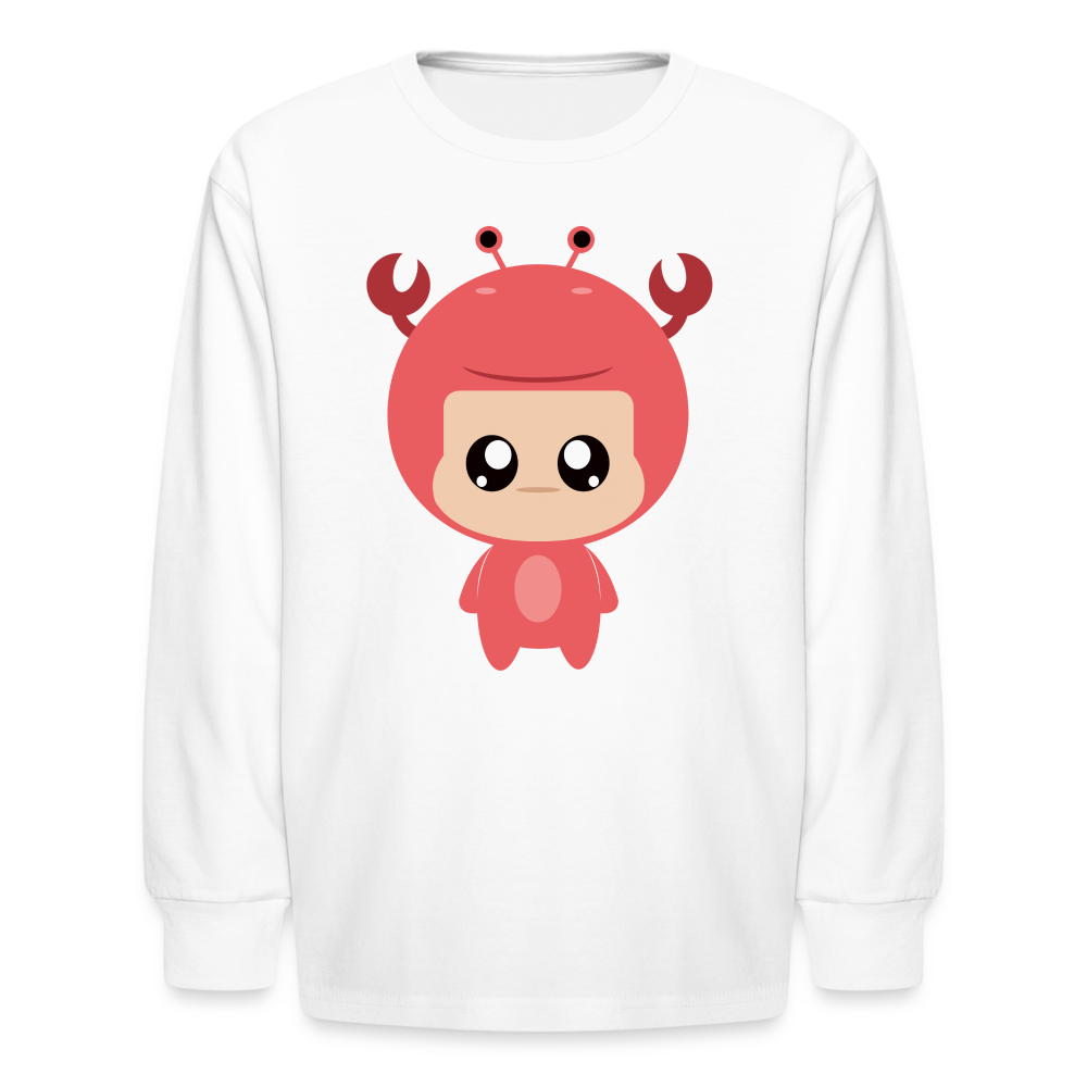 Kids' Bobbly Cancer Long Sleeve T-Shirt - white