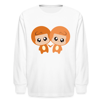 Thumbnail for Kids' Bobbly Gemini Long Sleeve T-Shirt - white