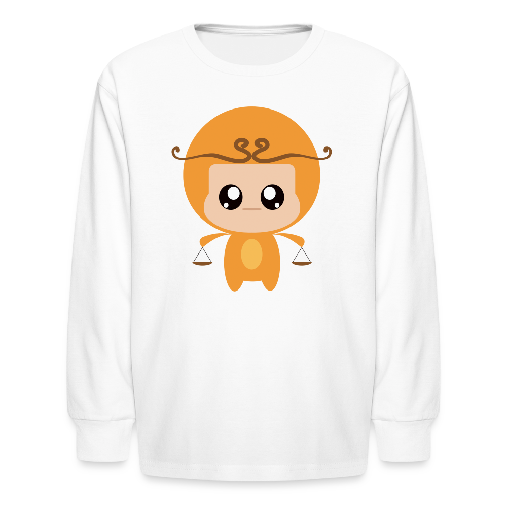 Kids' Bobbly Libra Long Sleeve T-Shirt - white