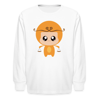 Thumbnail for Kids' Bobbly Libra Long Sleeve T-Shirt - white