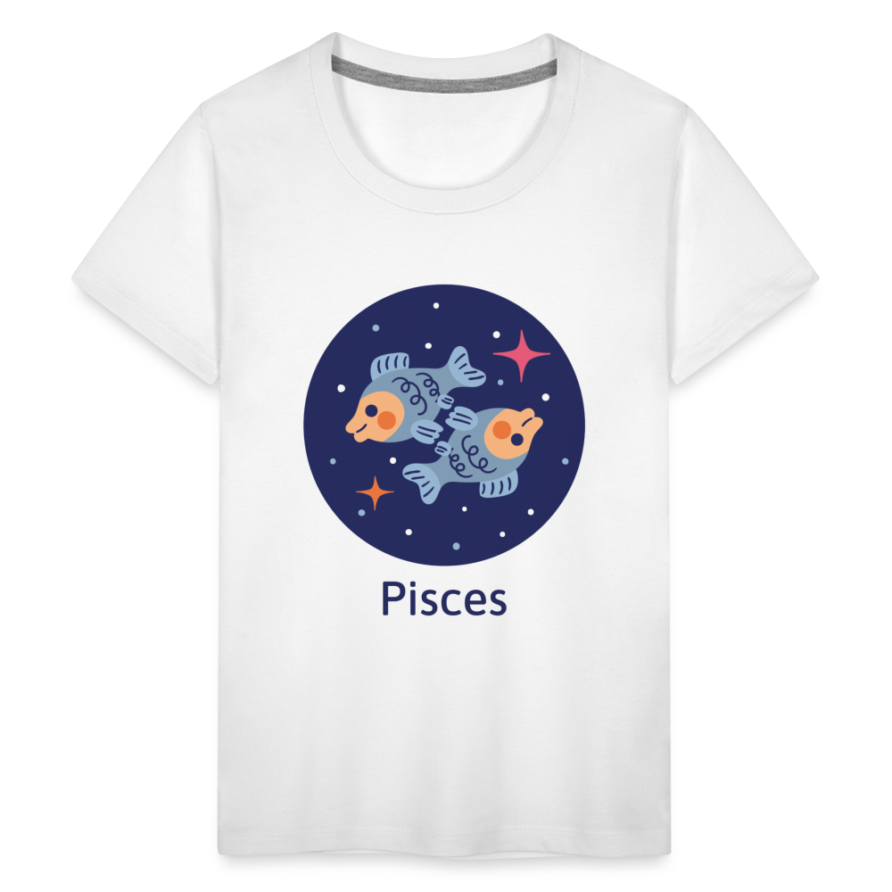 Kids' Bluey Pisces Premium T-Shirt - white