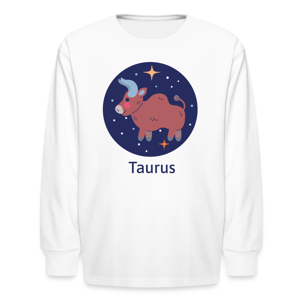 Kids' Bluey Taurus Long Sleeve T-Shirt - white