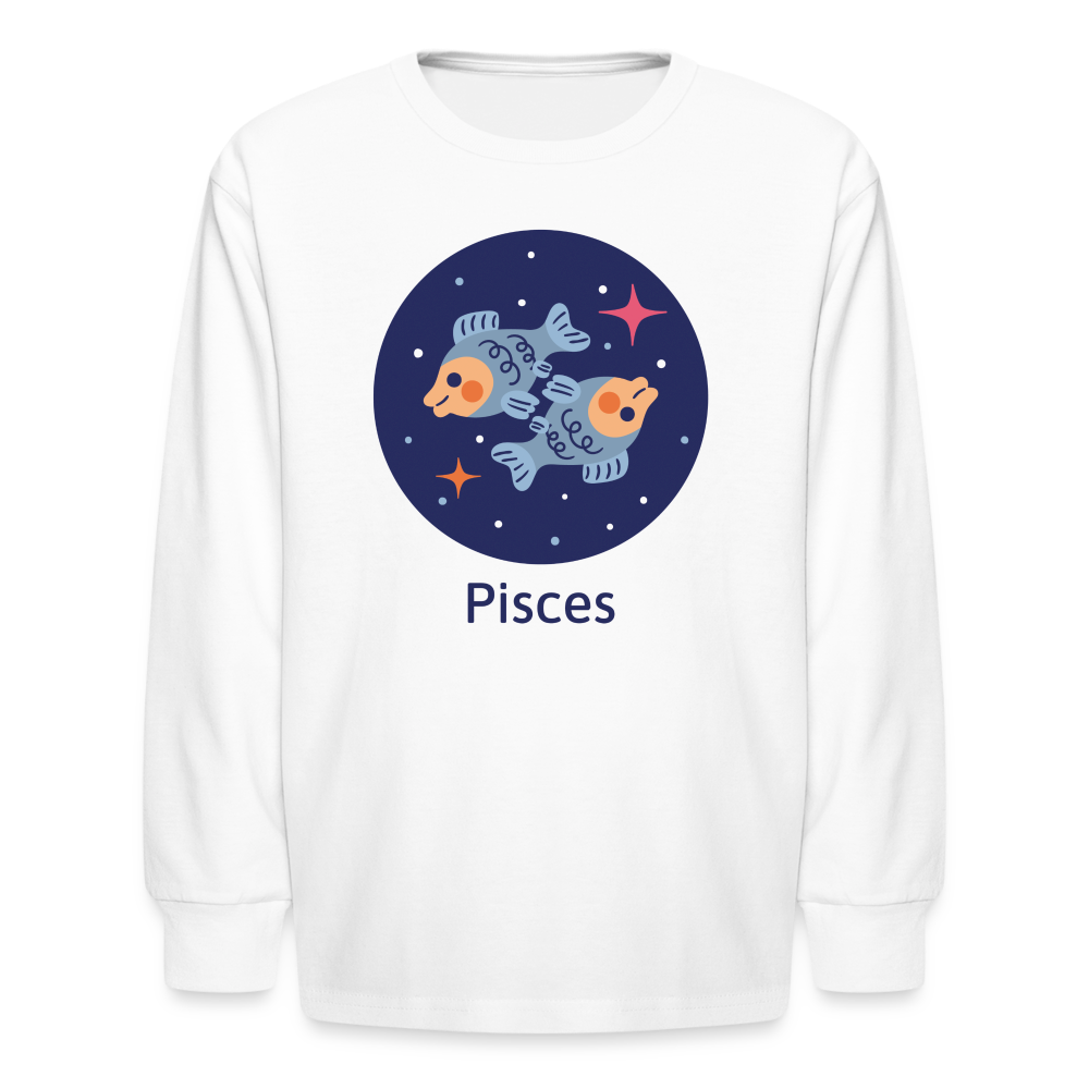 Kids' Bluey Pisces Long Sleeve T-Shirt - white