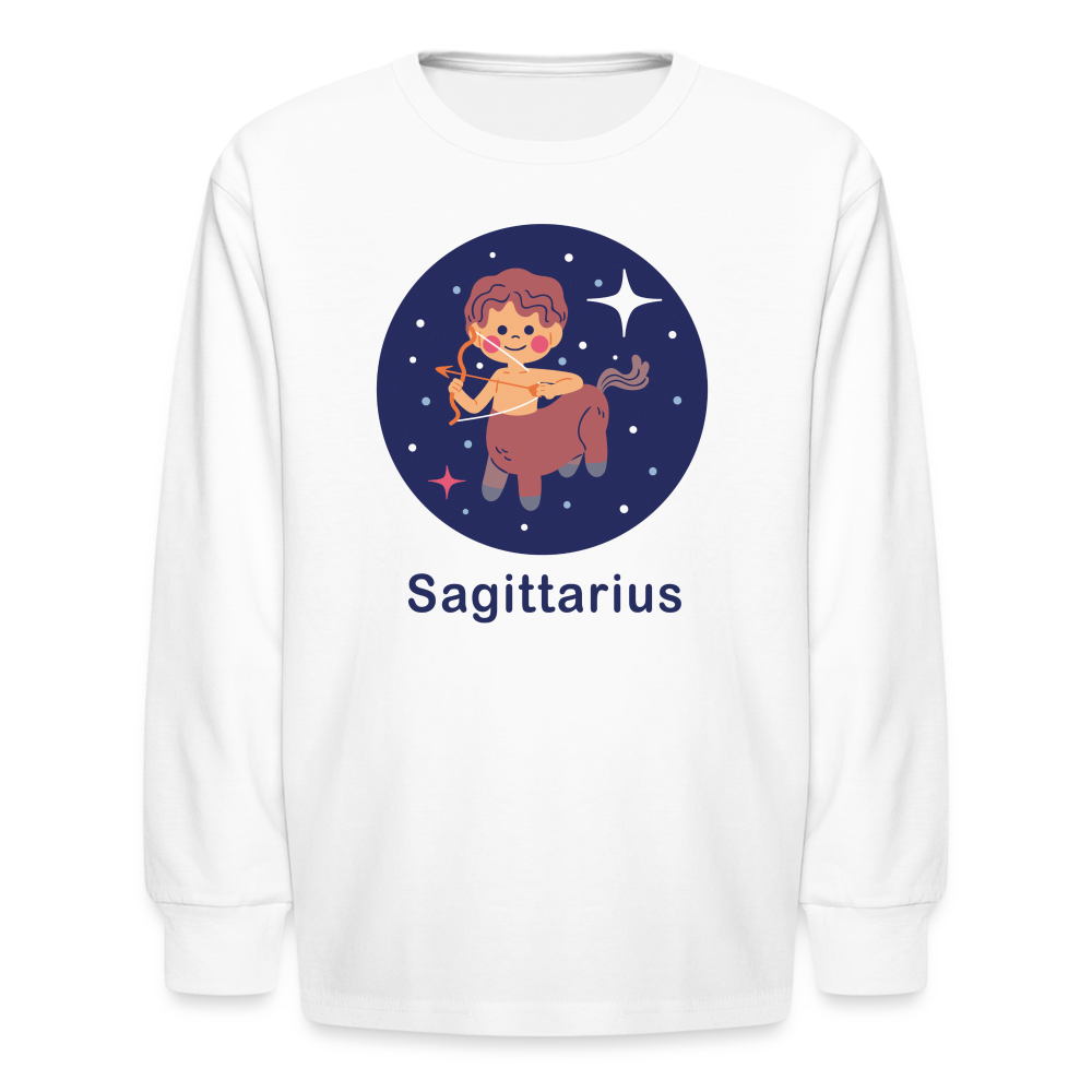 Kids' Bluey Sagittarius Long Sleeve T-Shirt - white