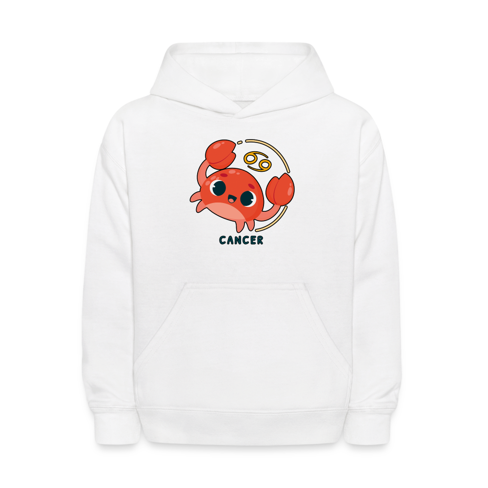 Kids' Cartoony Cancer Hoodie - white