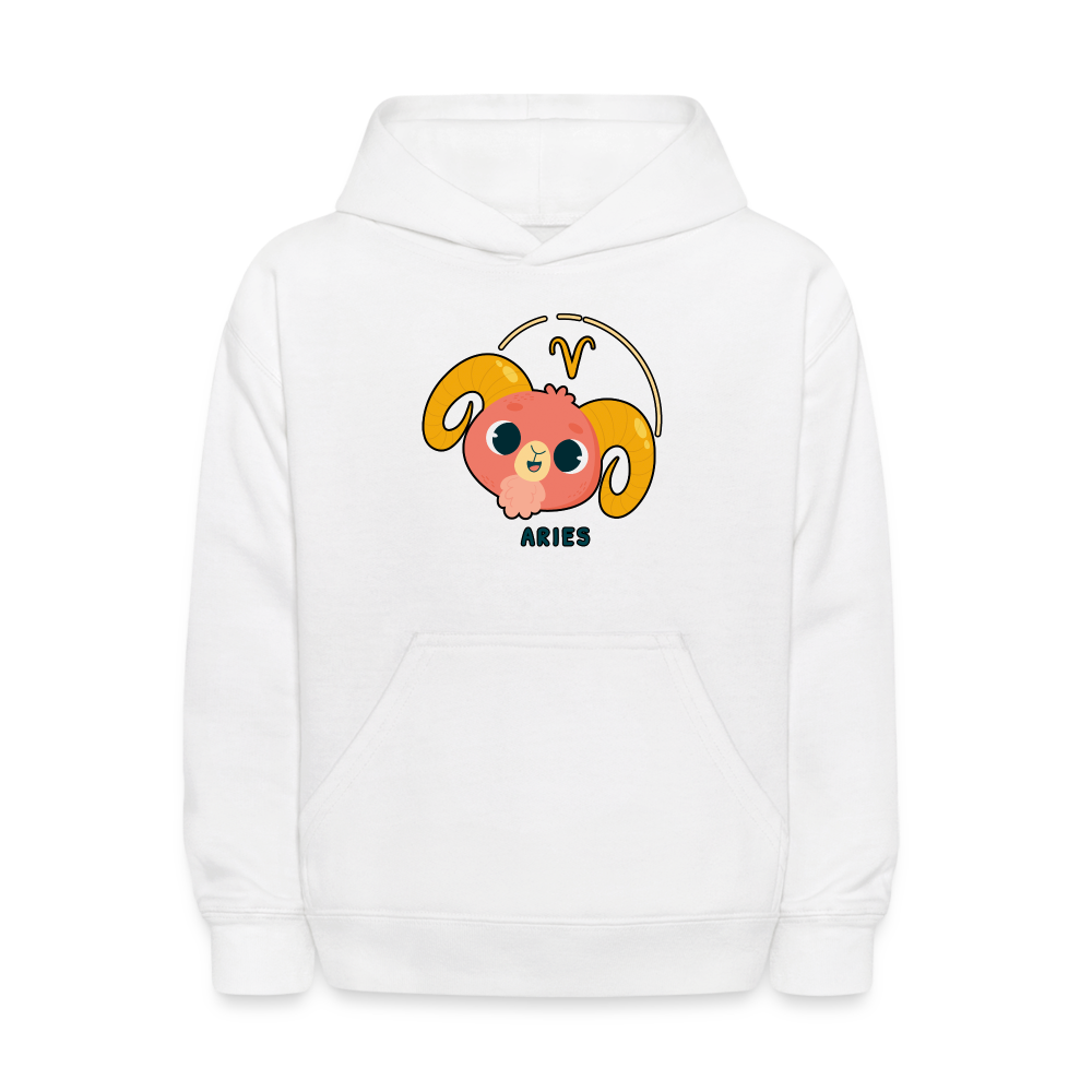 Kids' Cartoony Aries Hoodie - white