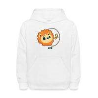 Thumbnail for Kids' Cartoony Leo Hoodie - white