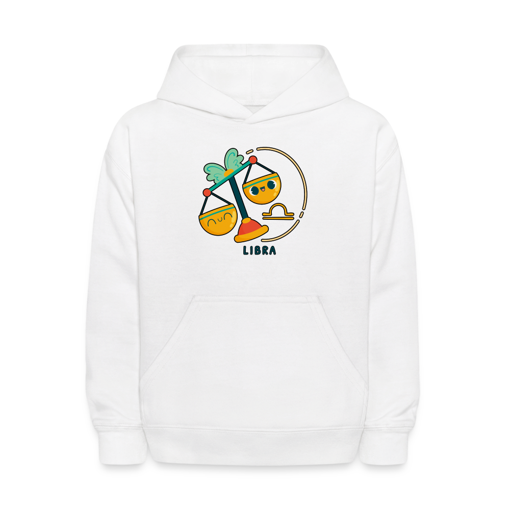 Kids' Cartoony Libra Hoodie - white