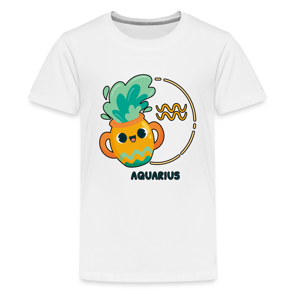 Kids' Cartoony Aquarius Premium T-Shirt - white