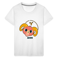 Thumbnail for Kids' Cartoony Aries Premium T-Shirt - white