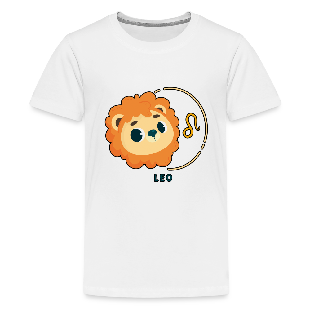 Kids' Cartoony Leo Premium T-Shirt - white