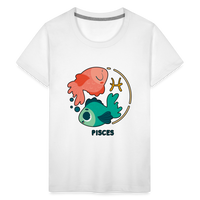 Thumbnail for Kids' Cartoony Pisces Premium T-Shirt - white