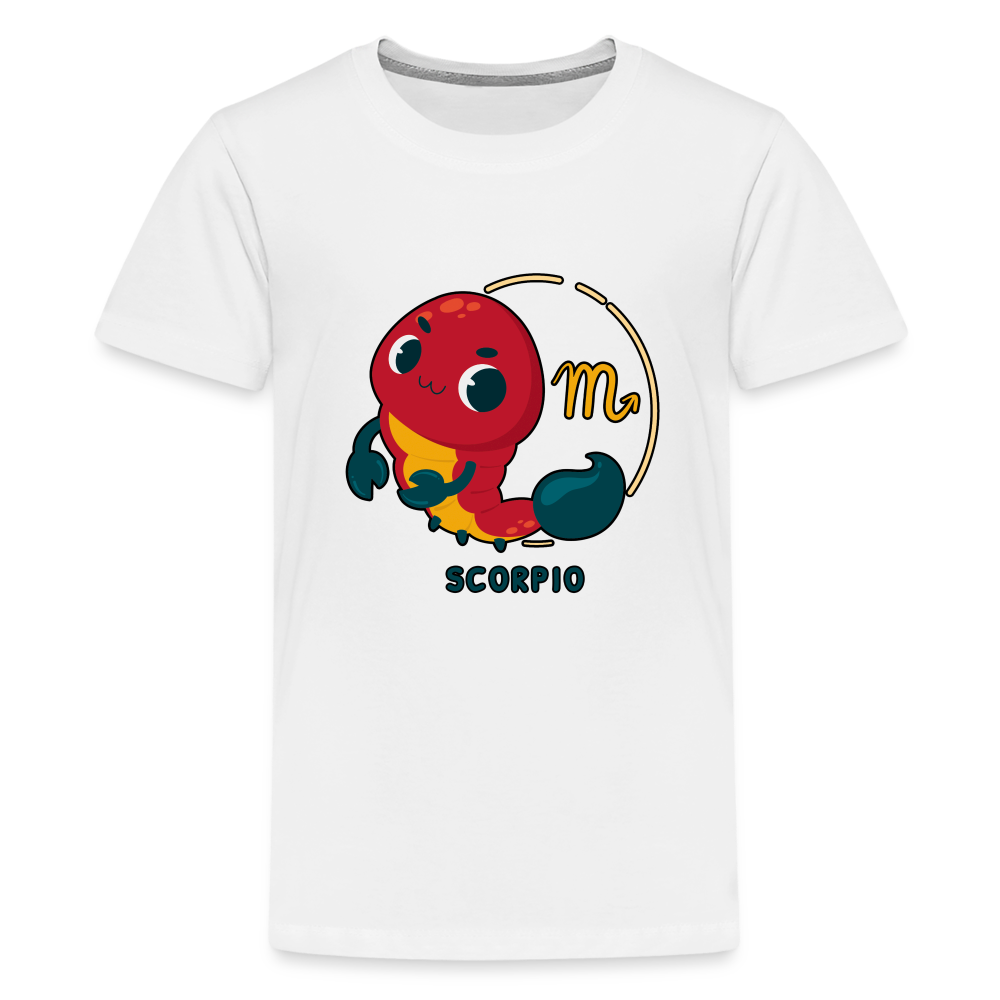 Kids' Cartoony Scorpio Premium T-Shirt - white